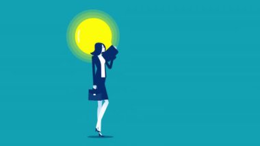 İşletmelerin ampulleri var. Yaratıcılık 4K Canlandırıldı