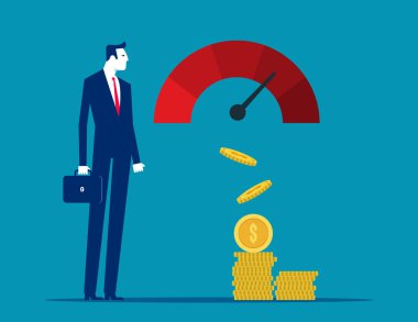 Hız göstergesi ile risk değerlendirmesi. Kredi değerlendirme konsepti