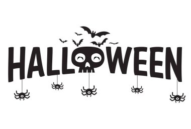 Mutlu Cadılar Bayramı Metin Bayrağı, Vektör