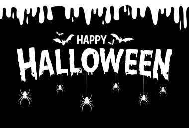 Mutlu Cadılar Bayramı Metin Bayrağı, Vektör