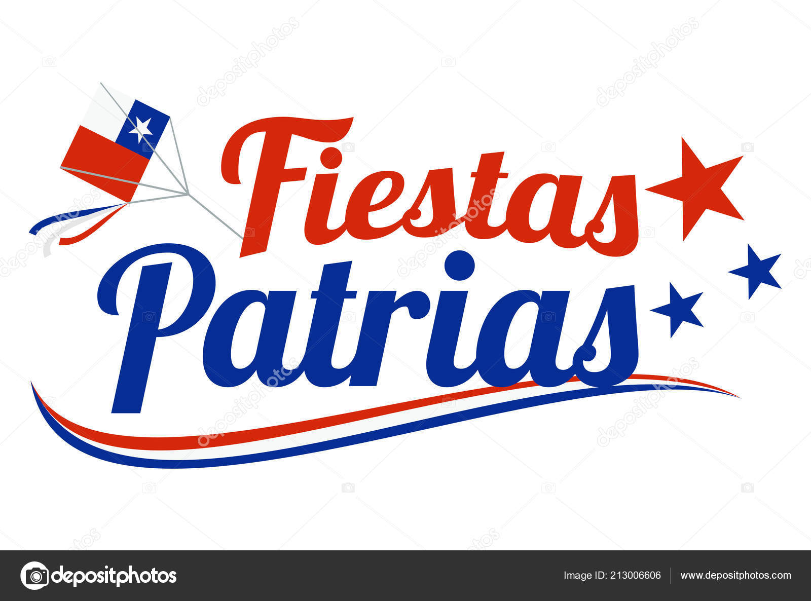 Fiestas Patrias Celebración Del Día Independencia Chile Vector de stock