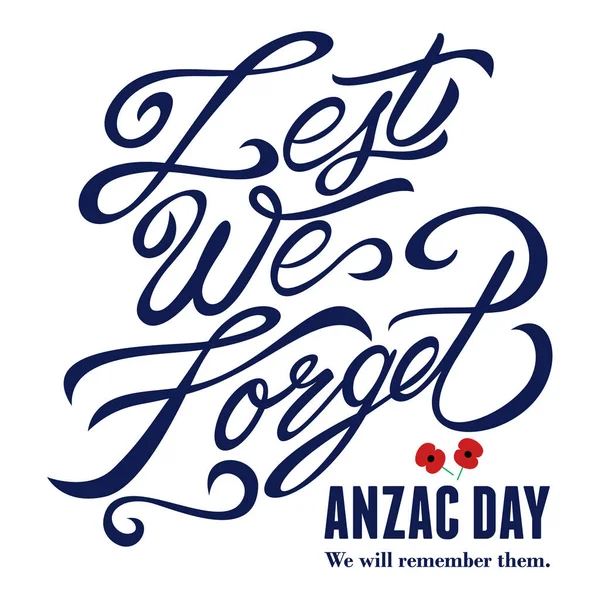 Anzac Day Banner Vettore — Vettoriale Stock