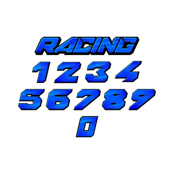Racing Nummer Vector Illustratie — Stockvector