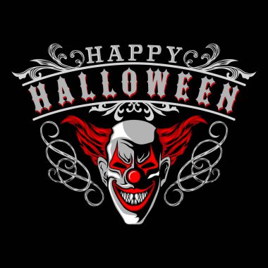 korkutucu palyaço Cadılar Bayramı vektör çizim