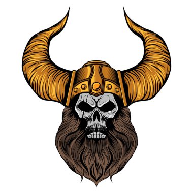 Viking sakal kafatası vektör çizim