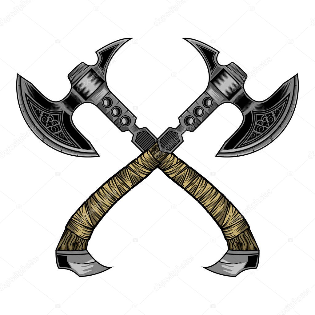 Cross axes vector illustration color isolated
