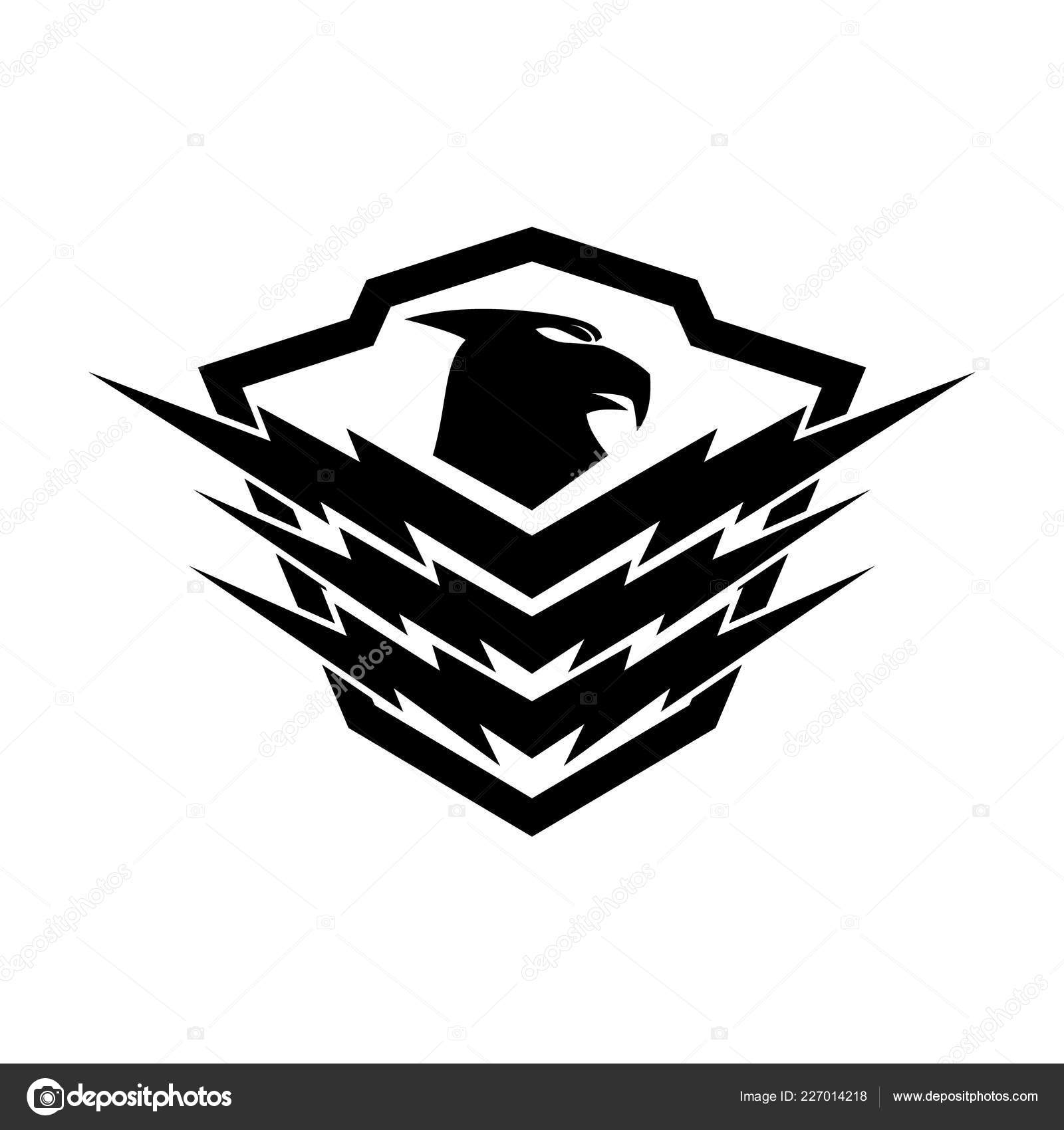 Eagle Shield Military Logo Stock Vector Image By C Eko07