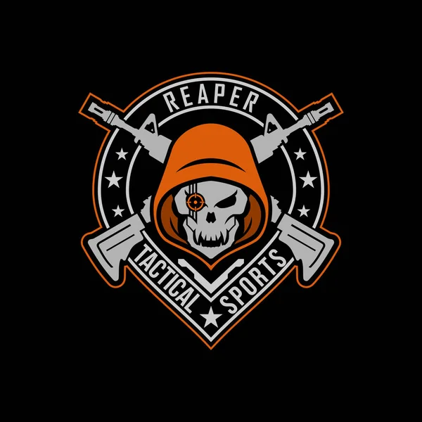 Logo Della Squadra Tattica Reaper — Vettoriale Stock