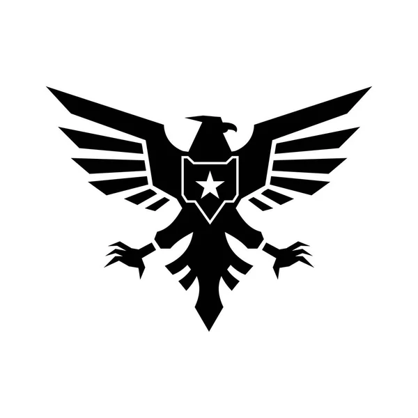 Vliegende Militaire Eagle Logo — Stockvector