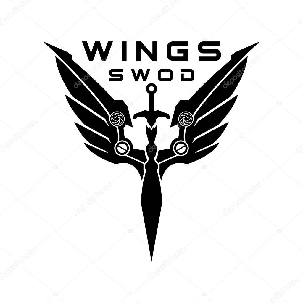 WINGS SWORD LOGO DESIGN