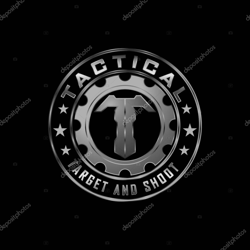 Tactical T Letter in circle