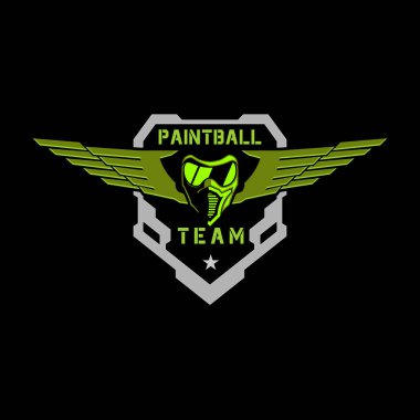 Taktik maskesi paintball askeri rozet kanatları logosu