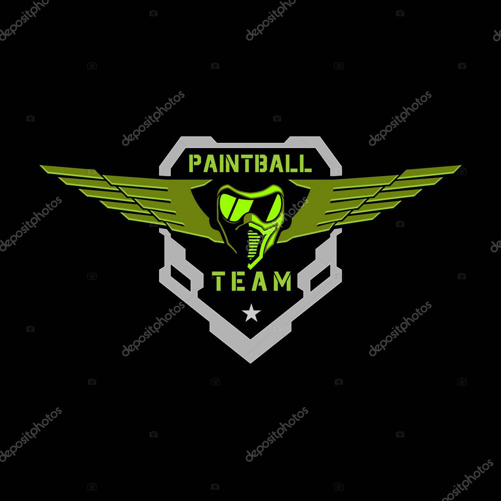 Tactical mask paintball military badge wings logo