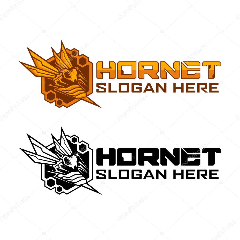 Hornet Sting robot logo design