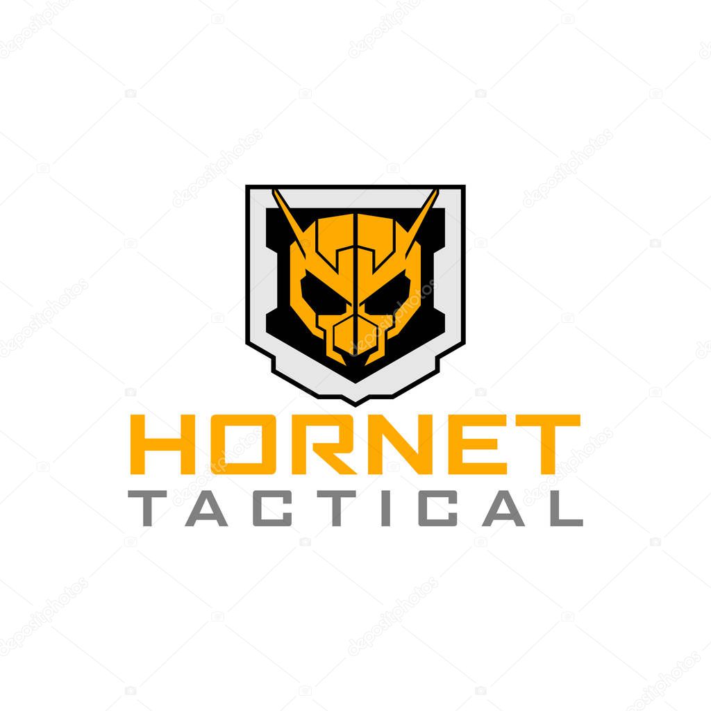 Hornet tactical Shield military logo design