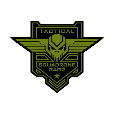 Taktik askeri kafatası filosu logosu