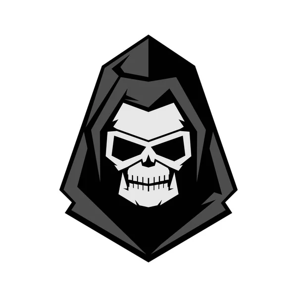 Reaper Skull Taktické Vojenské Logo Design — Stockový vektor