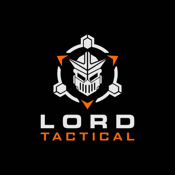 Lord Knight Diseño Logotipo Militar Táctico — Vector de stock