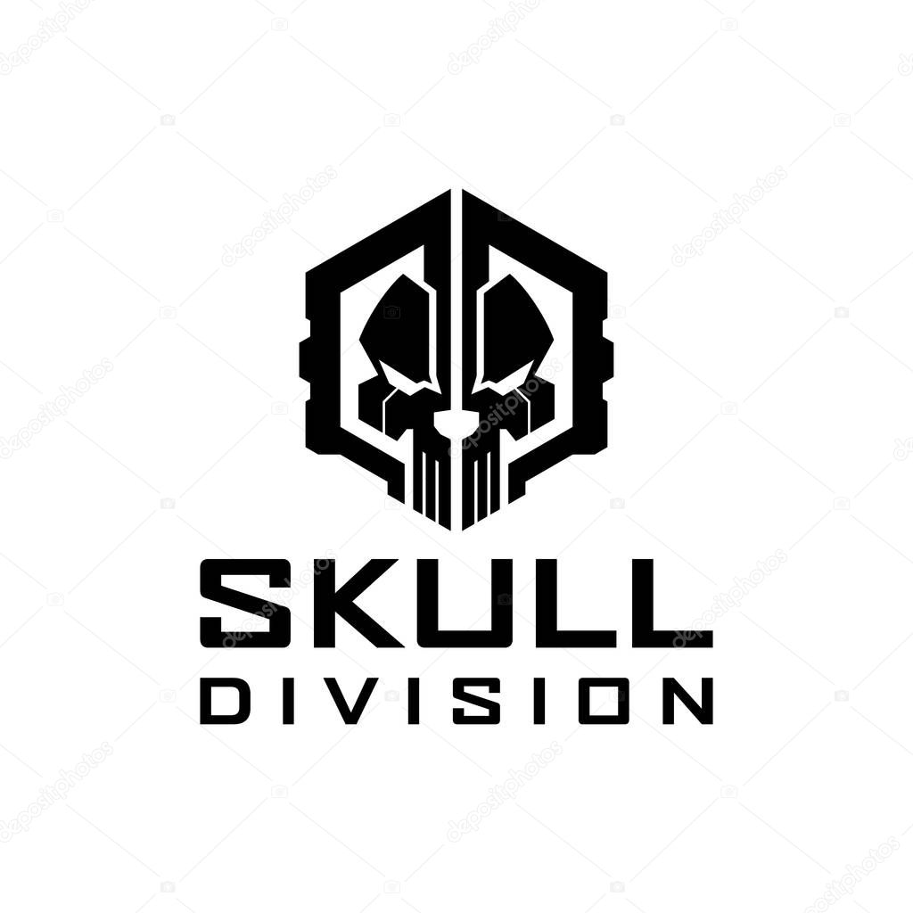 Skull Tactical division military logo design