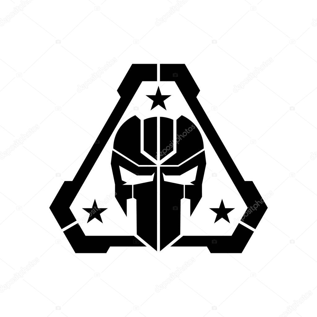 Tactical mask skull logo design