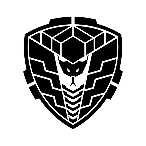 Modelo Logotipo Equipe Militar Airsoft Cobra Badge — Vetor de Stock