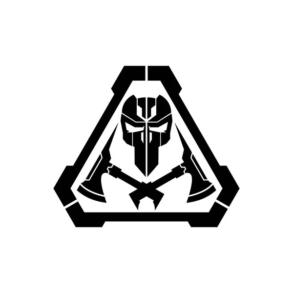 Tactische Survival Schedel Logo Ontwerp — Stockvector