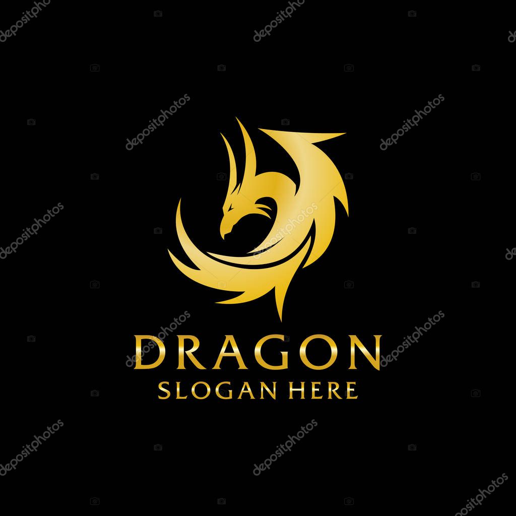 Dragon Gold logo design template