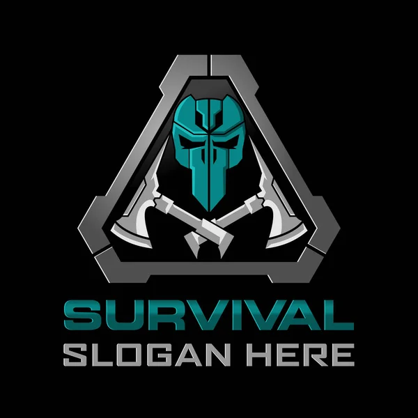 Тактичний Дизайн Логотипу Survival Skull Шаблон — стоковий вектор