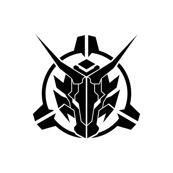 Dragon Head Ambito Militare Logo Tattico — Vettoriale Stock