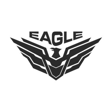 Kartal askeri taktik kentsel logo tasarım şablonu