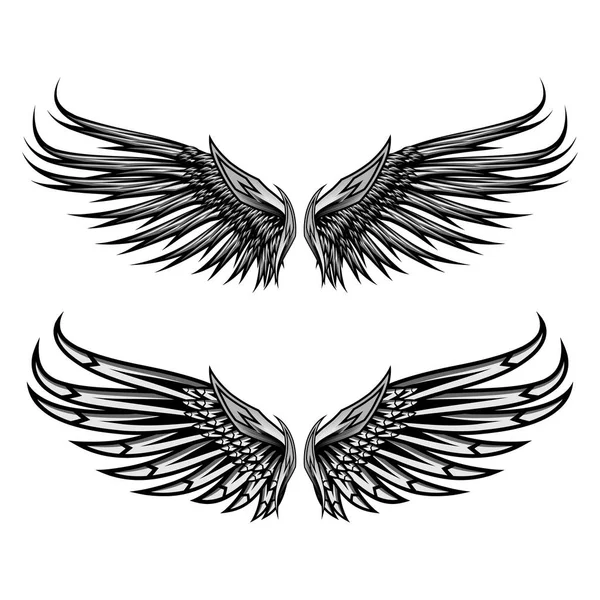 Φτερά Άγγελος Απομονωμένη Φορέα Σχεδιασμού — Διανυσματικό Αρχείο