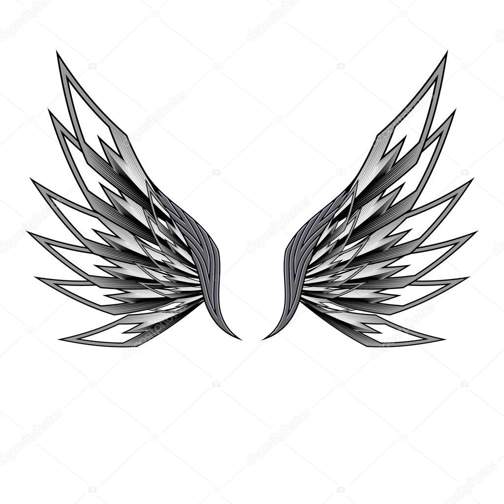 Evil wings vector template design