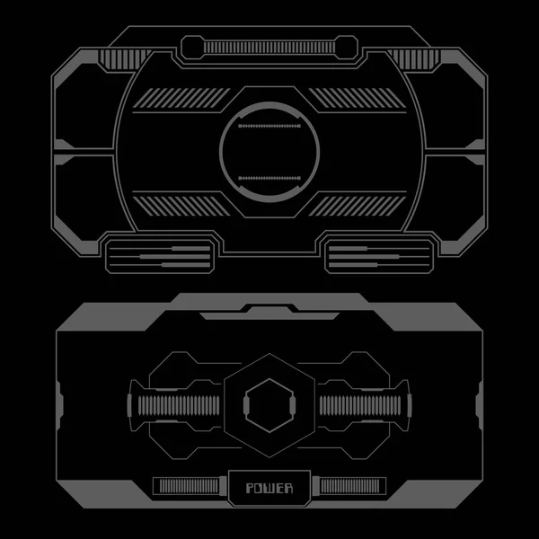 Virtual Target Monitor Diseño Abstracto Del Diseño Del Panel Control — Archivo Imágenes Vectoriales