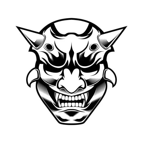 Ronin Samurai Mask Illustrazione Vettoriale — Vettoriale Stock