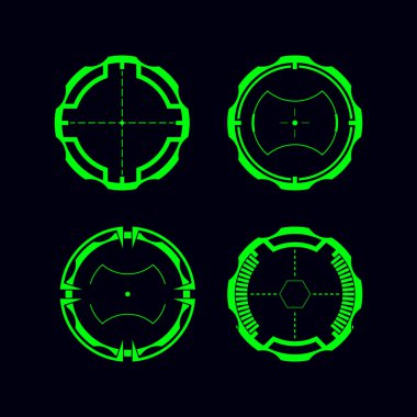 Fütüristik çapraz kıllar öğeler tarama