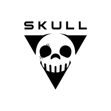 Üçgen kafatası logo tasarımı