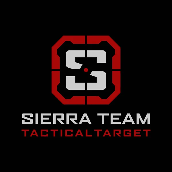 Letter Tactical Target Logo Design — Stock Vector