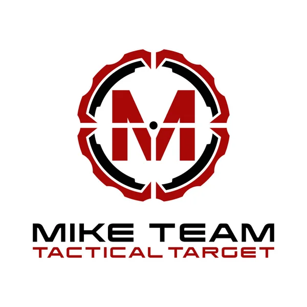 Military Letter Tactical Target Logo Design — Stock Vector