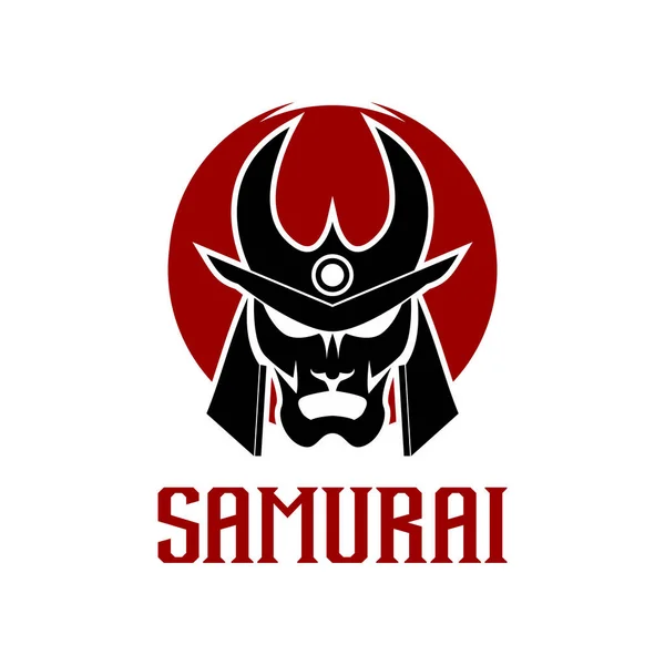 Samurai Ronin Logosu Samurai Vector — Stok Vektör