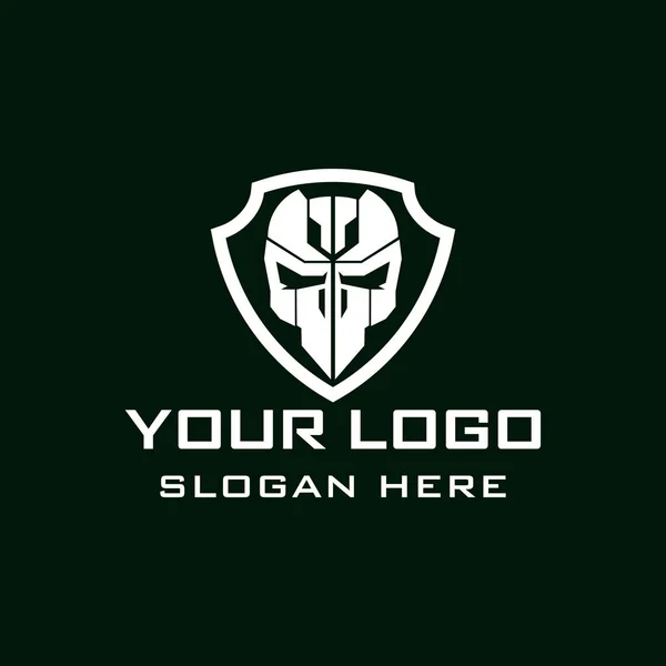 Taktiska Militära Skull Design Armory Trupp Team Shield Logo Mall — Stock vektor
