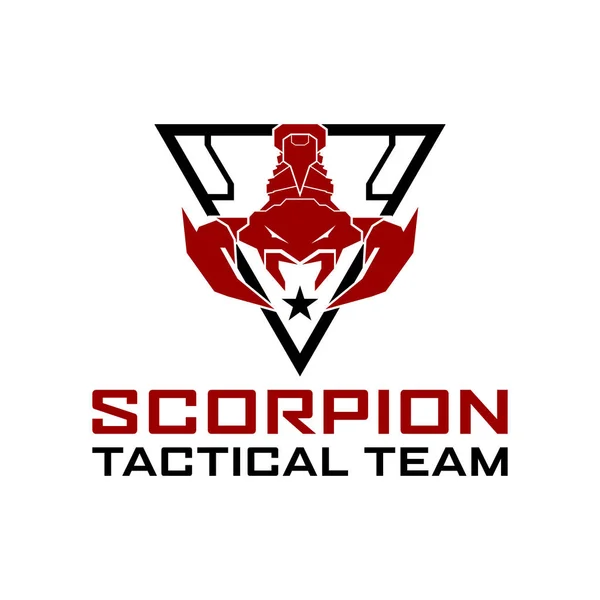 Scorpion Tactical Military Logo Design Military Cross Fit Gym Game — Stock Vector