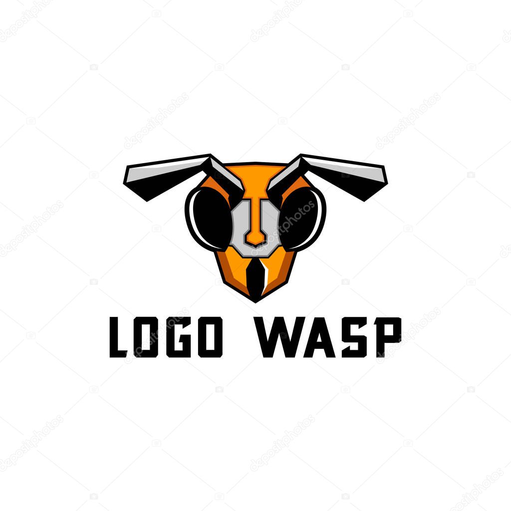 Logo Vector Illustration of Wasp bee gaming design for game, team, military company and other