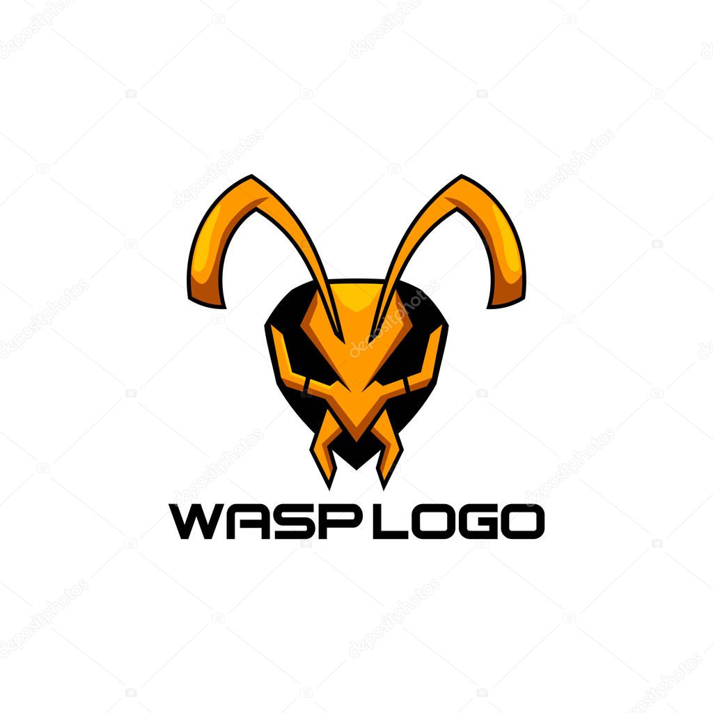 Vector Illustration of Wasp bee gaming Logo design for game, team, military company and other.