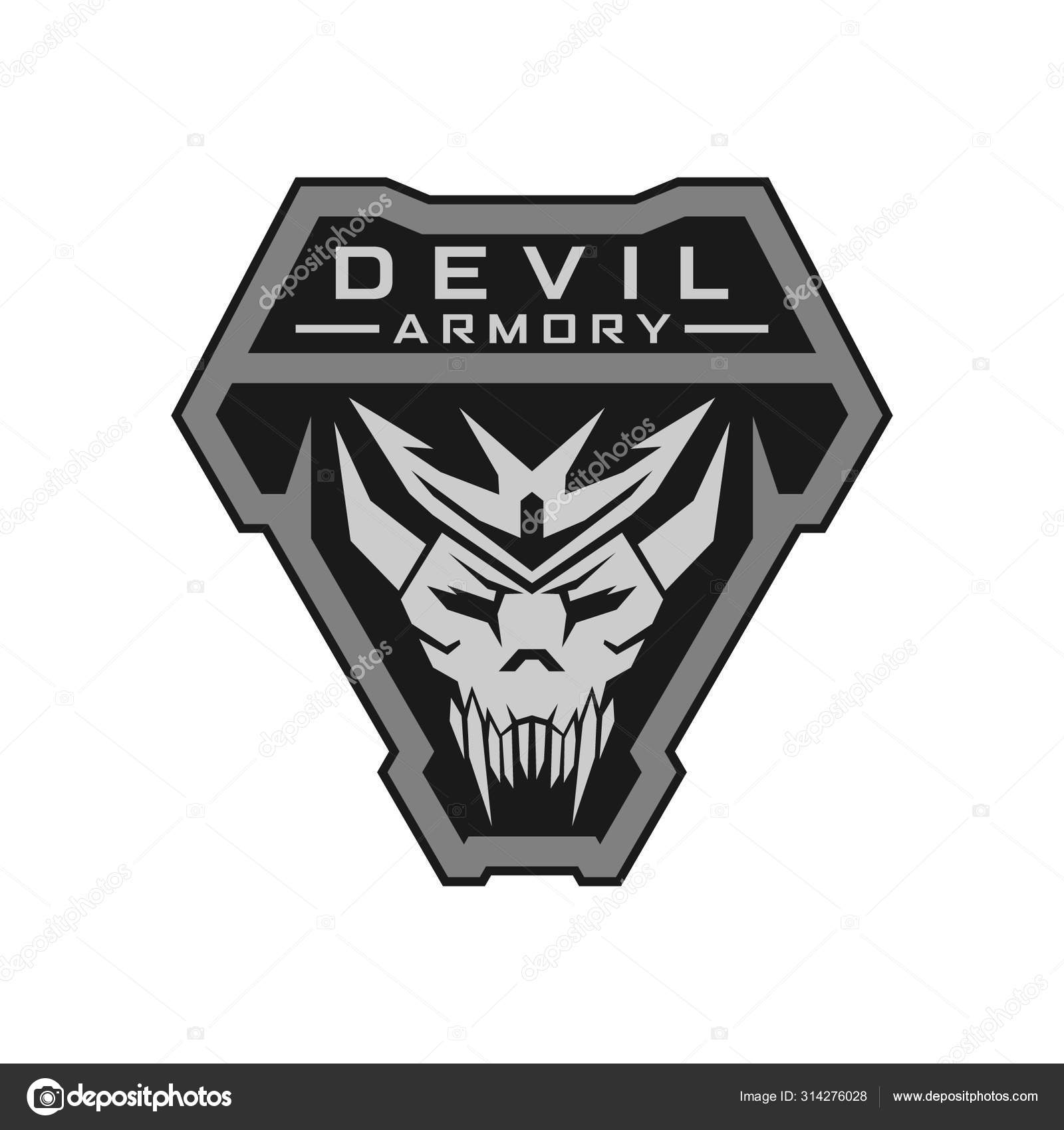 Tactical Triangle Evil Logo Design Template Military Tactical Armory