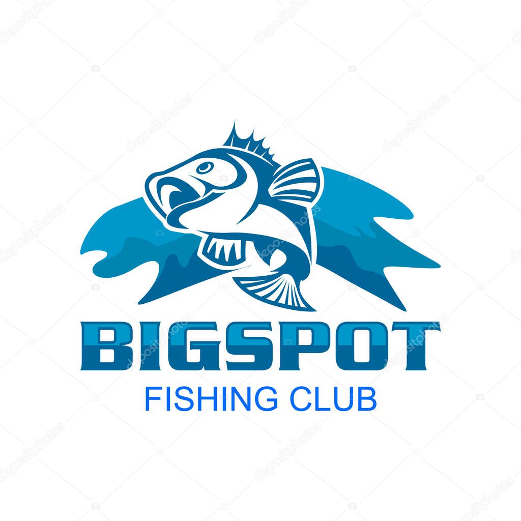 Jumping Fish Fishing logo design Outdoor adventure logo design template vector illustration