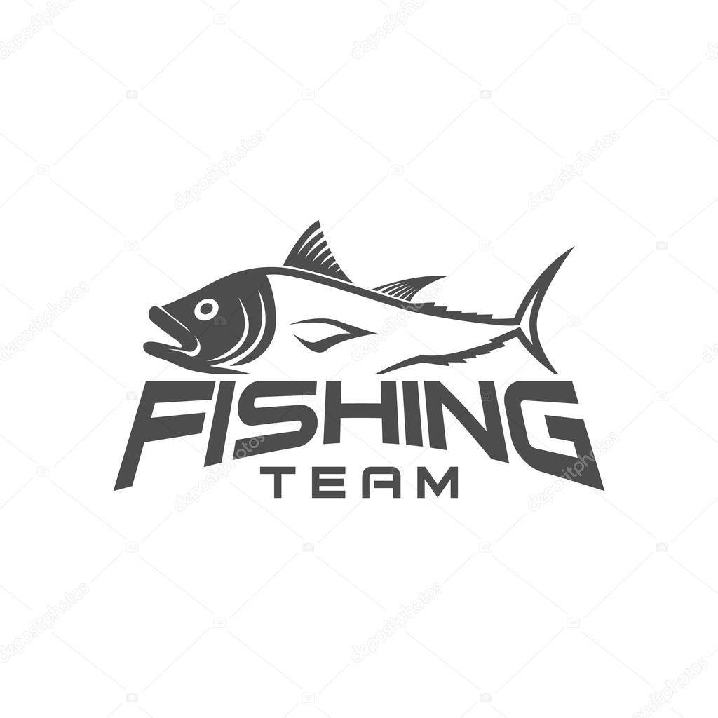 Fishing Team Outdoor adventure logo design vector illustration