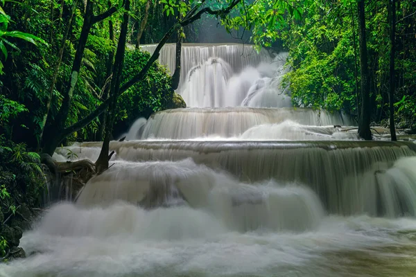 Huai Mae Khamin Waterfall Kanchanaburi Thailand — стокове фото