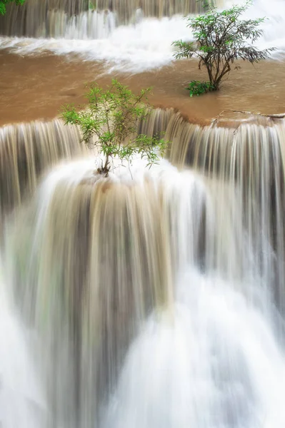 Huai Mae Khamin Cascata Kanchanaburi Thailandia — Foto Stock