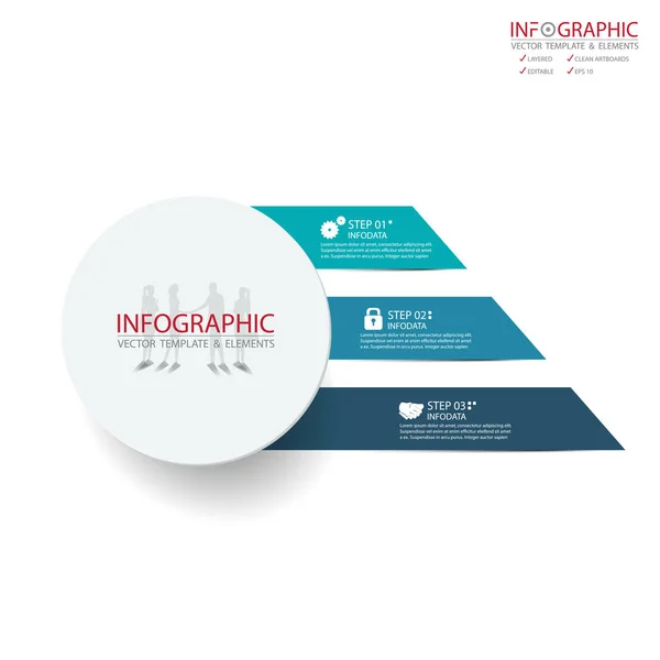 Vector Abstracto Elemento Infografías Opción Diseño Para Diseño Plantillas Negocio — Vector de stock