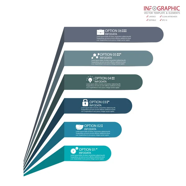 Vector Abstracto Elemento Infografías Opción Diseño Para Diseño Plantillas Negocio — Vector de stock